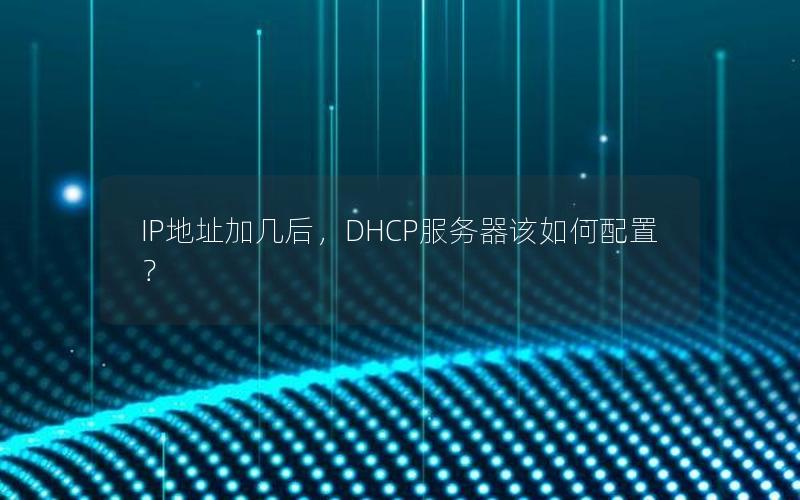 IP地址加几后，DHCP服务器该如何配置？