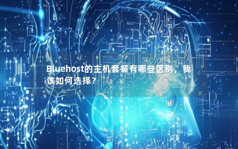 Bluehost的主机套餐有哪些区别，我该如何选择？