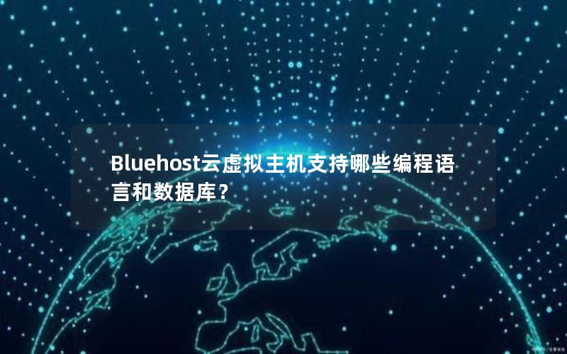 Bluehost云虚拟主机支持哪些编程语言和数据库？