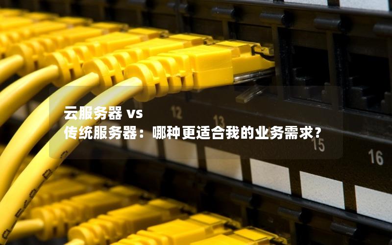 云服务器 vs 传统服务器：哪种更适合我的业务需求？