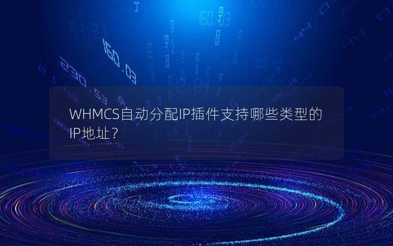 WHMCS自动分配IP插件支持哪些类型的IP地址？