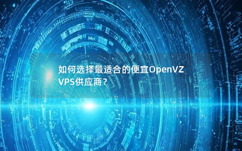 如何选择最适合的便宜OpenVZ VPS供应商？