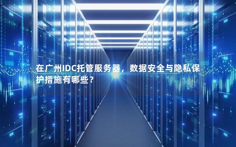 在广州IDC托管服务器，数据安全与隐私保护措施有哪些？