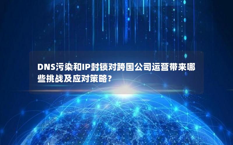 DNS污染和IP封锁对跨国公司运营带来哪些挑战及应对策略？