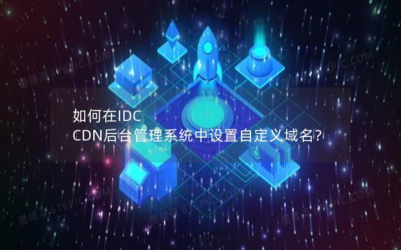 如何在IDC CDN后台管理系统中设置自定义域名？