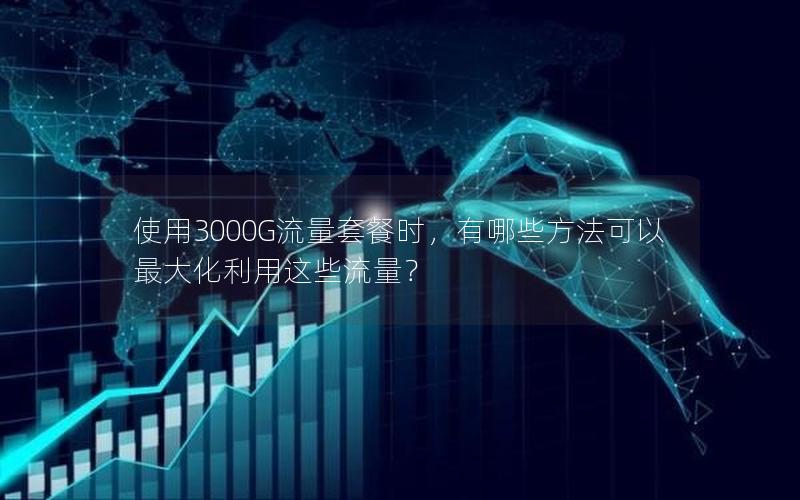 使用3000G流量套餐时，有哪些方法可以最大化利用这些流量？