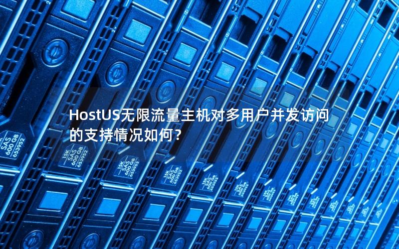 HostUS无限流量主机对多用户并发访问的支持情况如何？