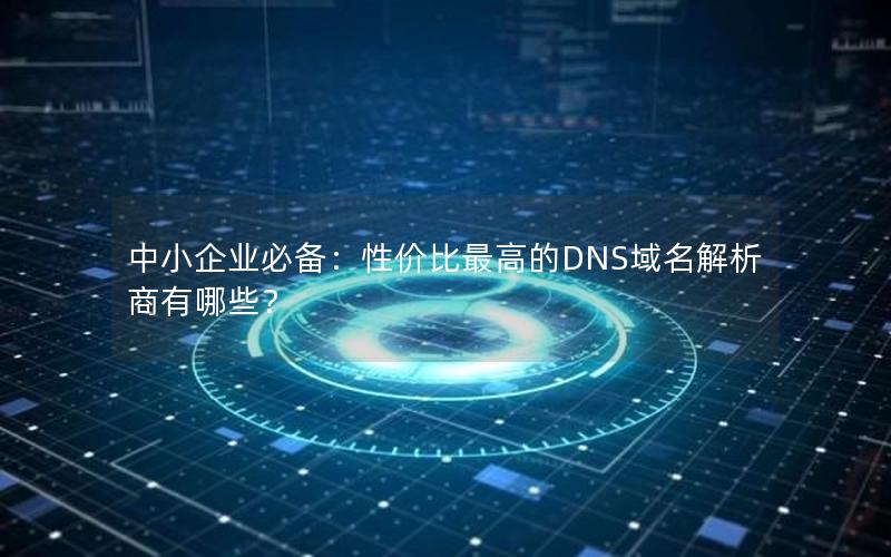 中小企业必备：性价比最高的DNS域名解析商有哪些？