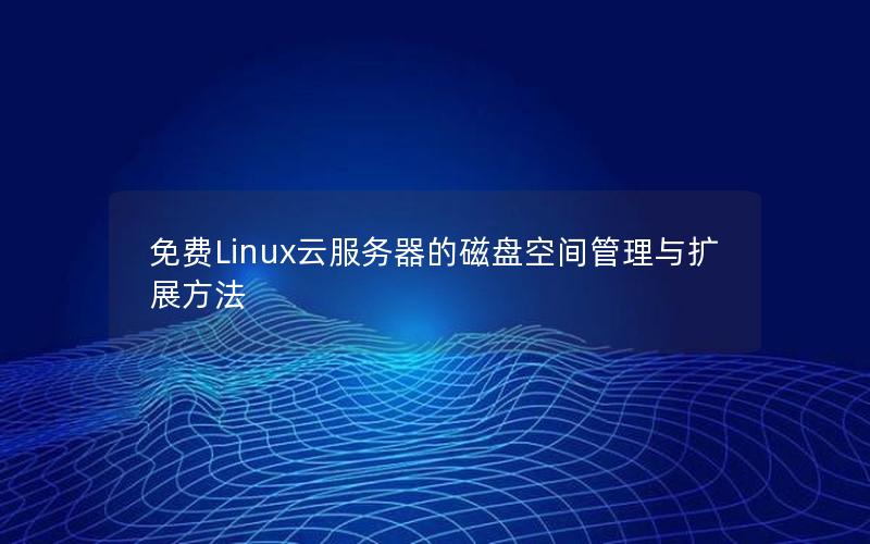 免费Linux云服务器的磁盘空间管理与扩展方法