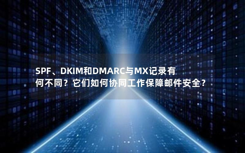 SPF、DKIM和DMARC与MX记录有何不同？它们如何协同工作保障邮件安全？