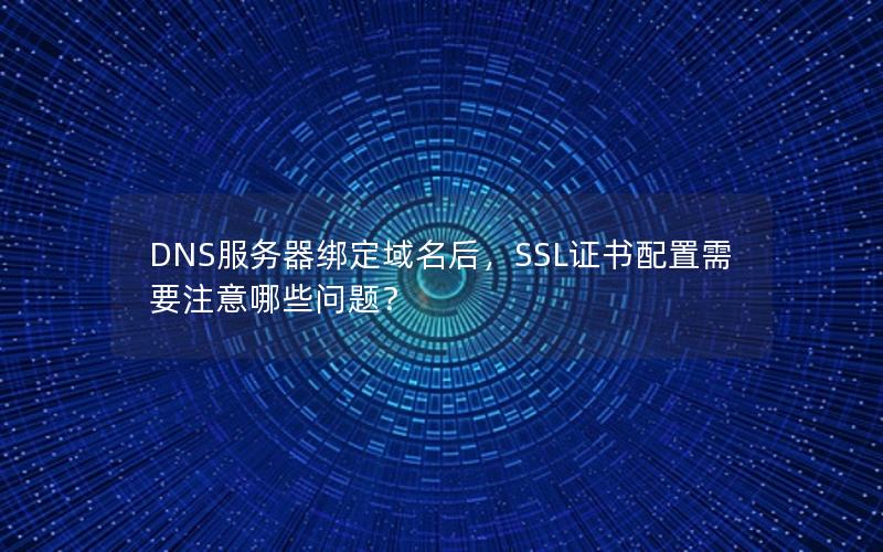 DNS服务器绑定域名后，SSL证书配置需要注意哪些问题？