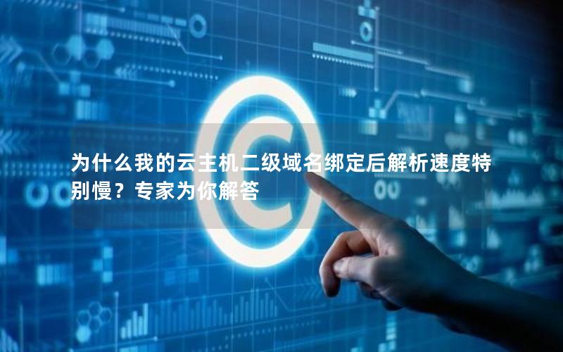 为什么我的云主机二级域名绑定后解析速度特别慢？专家为你解答