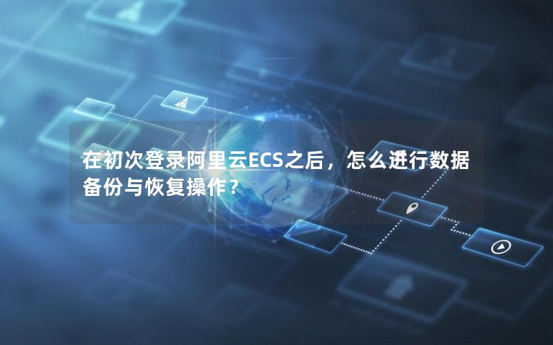 在初次登录阿里云ECS之后，怎么进行数据备份与恢复操作？