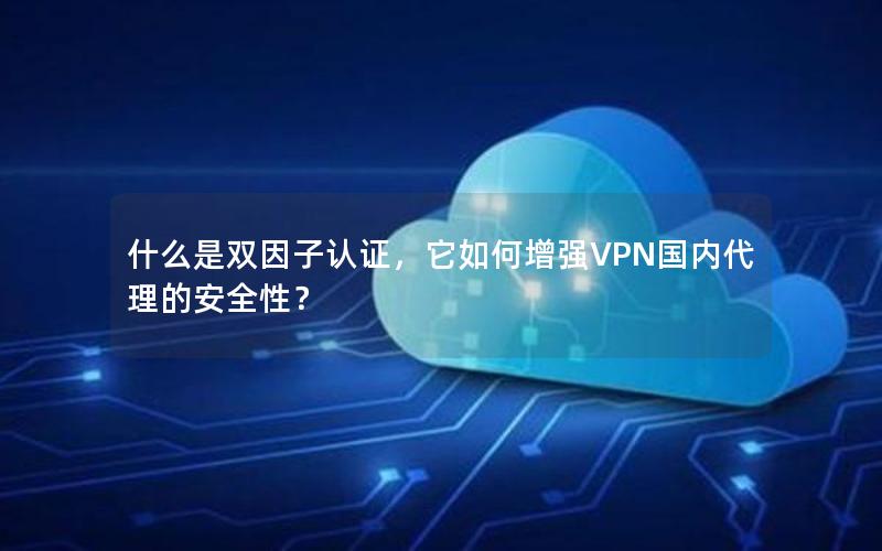 什么是双因子认证，它如何增强VPN国内代理的安全性？