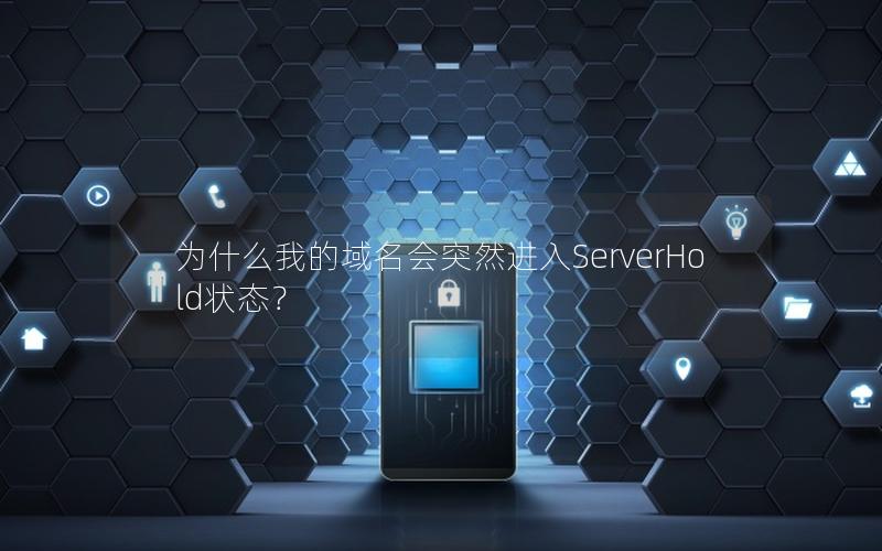 为什么我的域名会突然进入ServerHold状态？