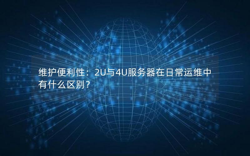 维护便利性：2U与4U服务器在日常运维中有什么区别？