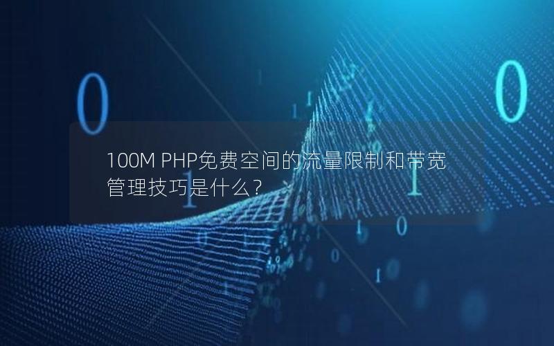 100M PHP免费空间的流量限制和带宽管理技巧是什么？