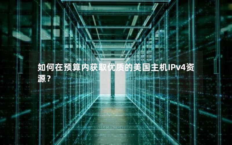 如何在预算内获取优质的美国主机IPv4资源？