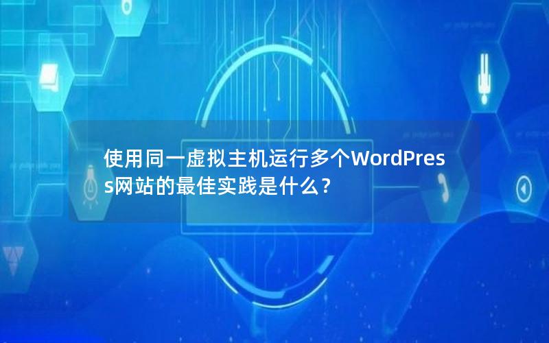 使用同一虚拟主机运行多个WordPress网站的最佳实践是什么？