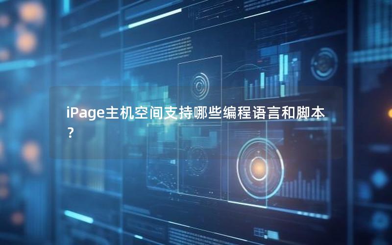 iPage主机空间支持哪些编程语言和脚本？