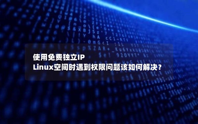 使用免费独立IP Linux空间时遇到权限问题该如何解决？