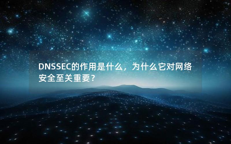 DNSSEC的作用是什么，为什么它对网络安全至关重要？