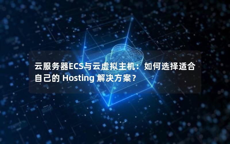 云服务器ECS与云虚拟主机：如何选择适合自己的 Hosting 解决方案？