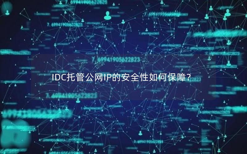 IDC托管公网IP的安全性如何保障？