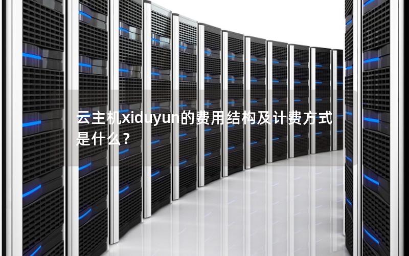 云主机xiduyun的费用结构及计费方式是什么？