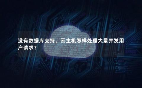 没有数据库支持，云主机怎样处理大量并发用户请求？