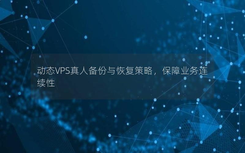 动态VPS真人备份与恢复策略，保障业务连续性