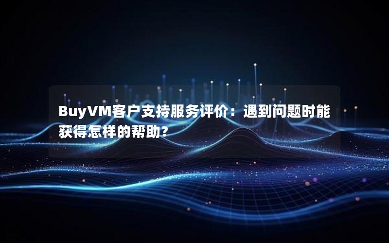 BuyVM客户支持服务评价：遇到问题时能获得怎样的帮助？