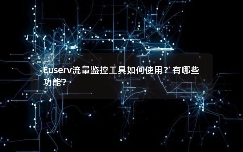 Euserv流量监控工具如何使用？有哪些功能？