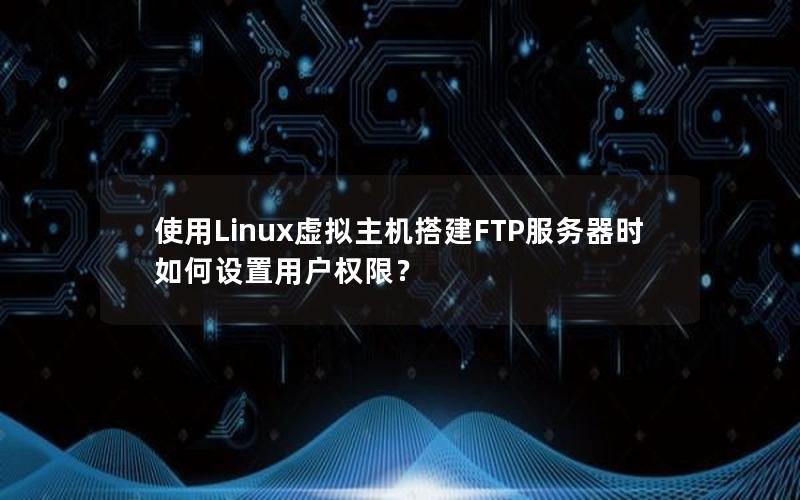 使用Linux虚拟主机搭建FTP服务器时如何设置用户权限？