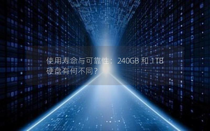 使用寿命与可靠性：240GB 和 1TB 硬盘有何不同？