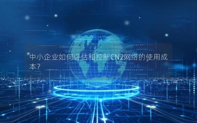 中小企业如何评估和控制CN2网络的使用成本？