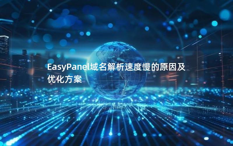 EasyPanel域名解析速度慢的原因及优化方案