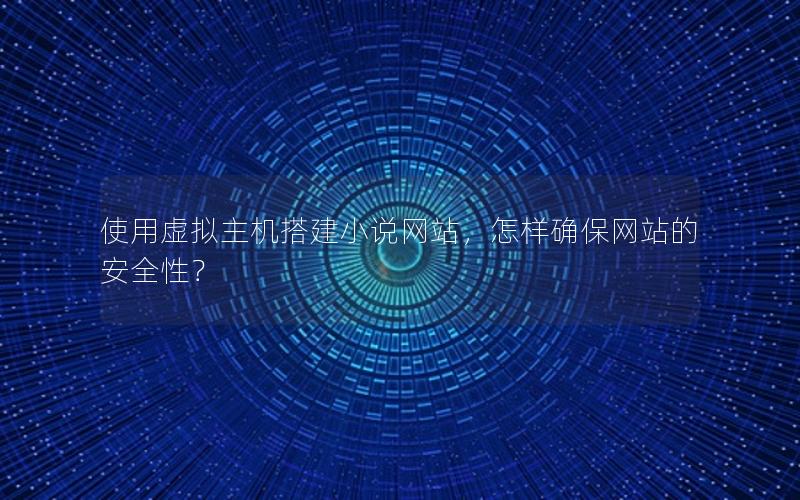 使用虚拟主机搭建小说网站，怎样确保网站的安全性？