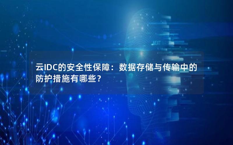 云IDC的安全性保障：数据存储与传输中的防护措施有哪些？