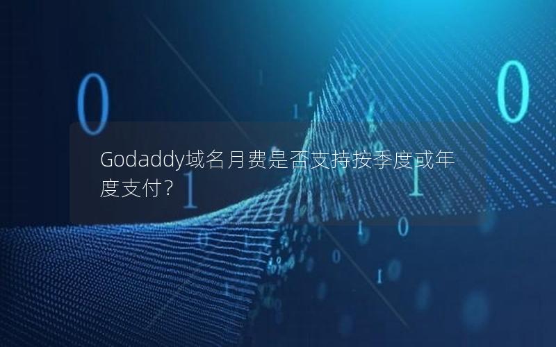 Godaddy域名月费是否支持按季度或年度支付？