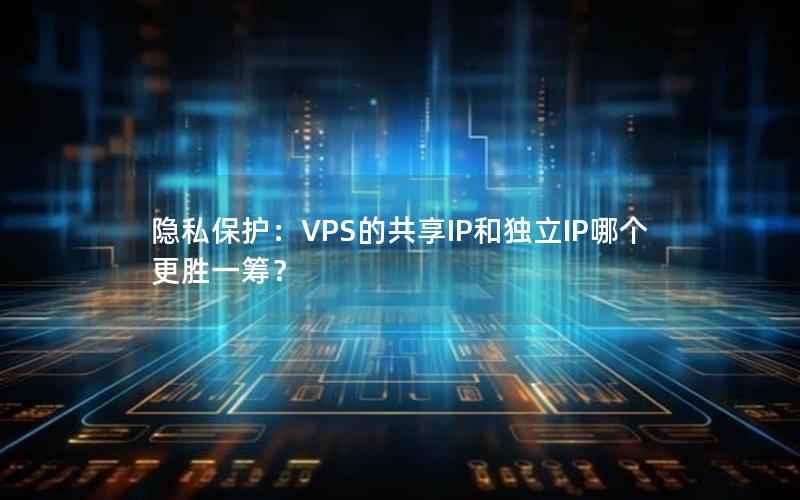 隐私保护：VPS的共享IP和独立IP哪个更胜一筹？