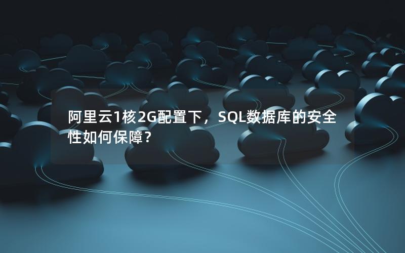 阿里云1核2G配置下，SQL数据库的安全性如何保障？