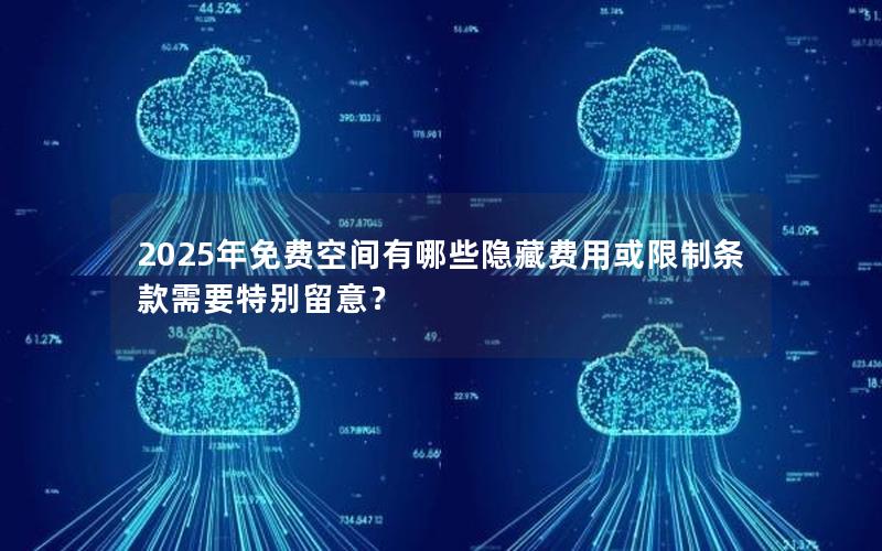 2025年免费空间有哪些隐藏费用或限制条款需要特别留意？