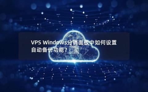 VPS Windows分销面板中如何设置自动备份功能？