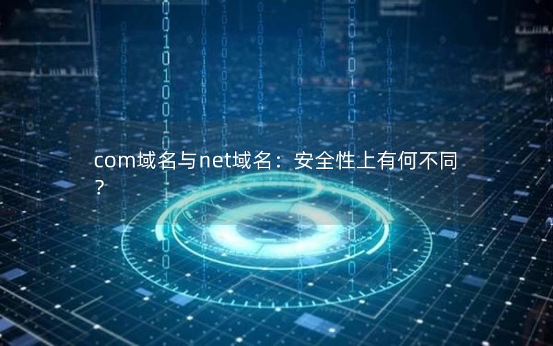 com域名与net域名：安全性上有何不同？