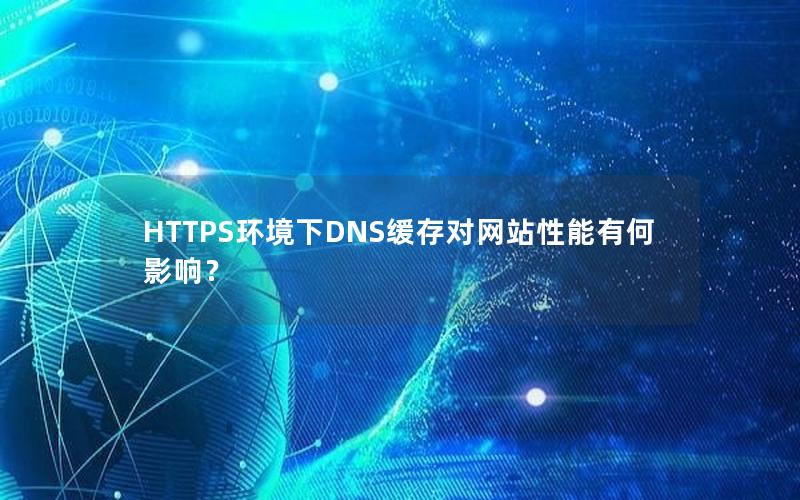 HTTPS环境下DNS缓存对网站性能有何影响？