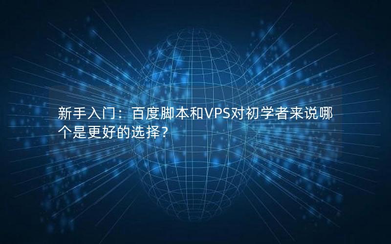 新手入门：百度脚本和VPS对初学者来说哪个是更好的选择？