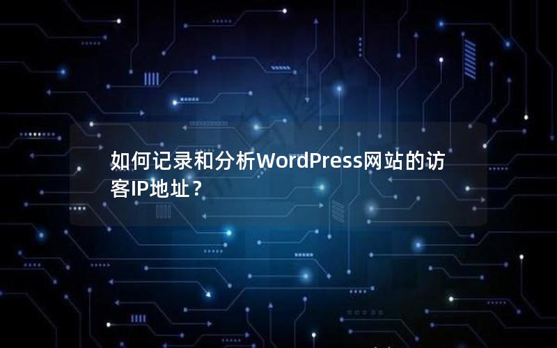 如何记录和分析WordPress网站的访客IP地址？