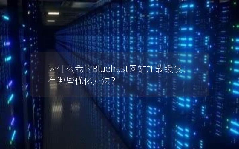 为什么我的Bluehost网站加载缓慢，有哪些优化方法？