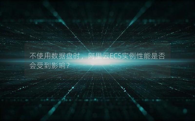 不使用数据盘时，阿里云ECS实例性能是否会受到影响？